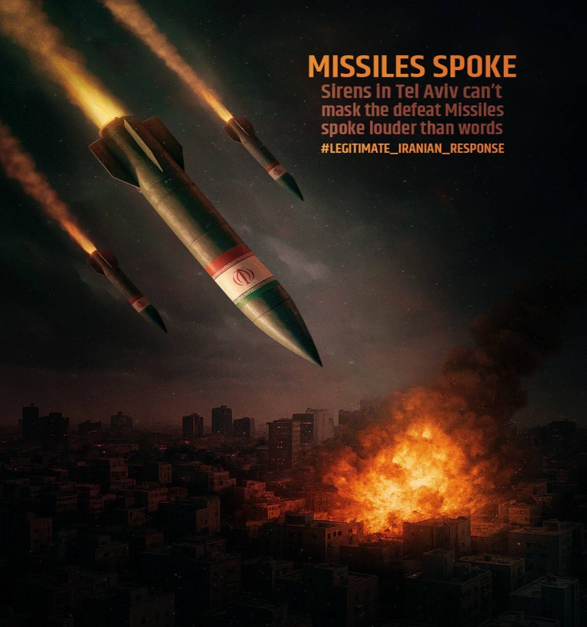Sirens in Tel Aviv can’t mask the defeat Missiles spoke louder than words