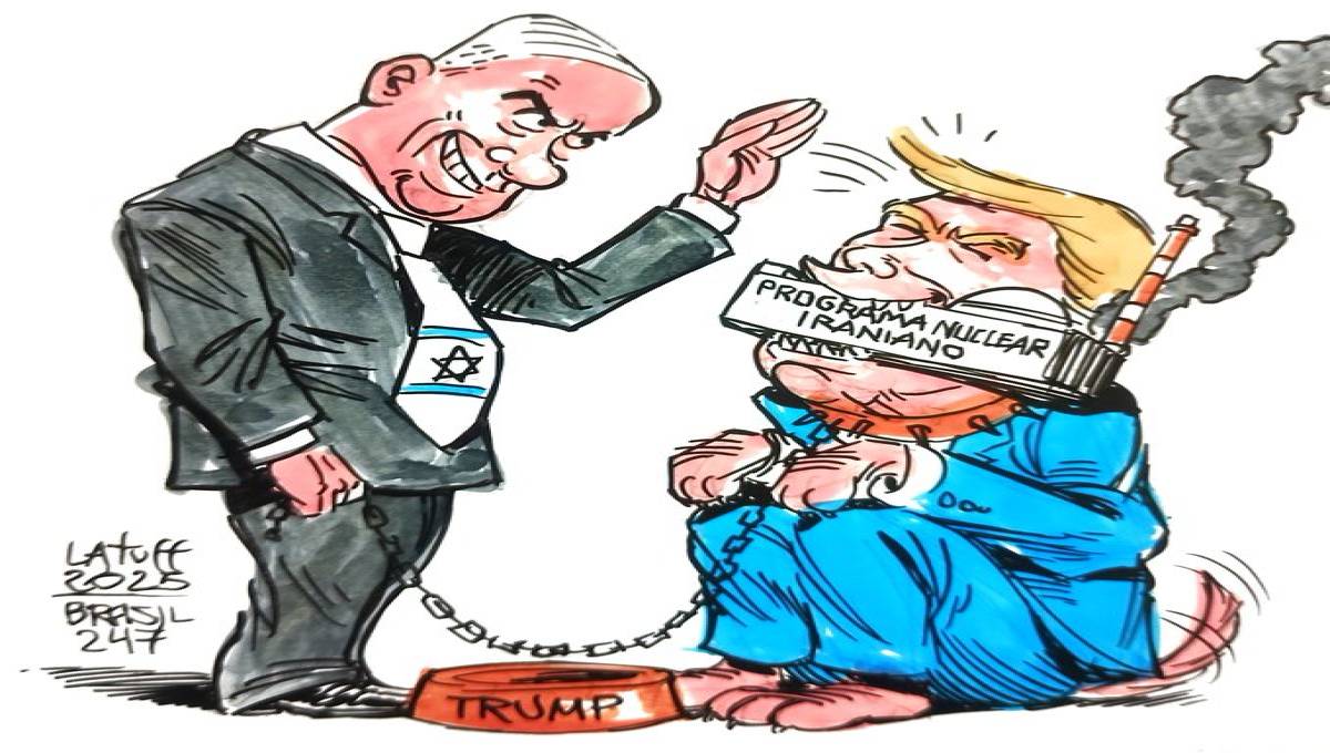 Netanyahu and his little yellow dog