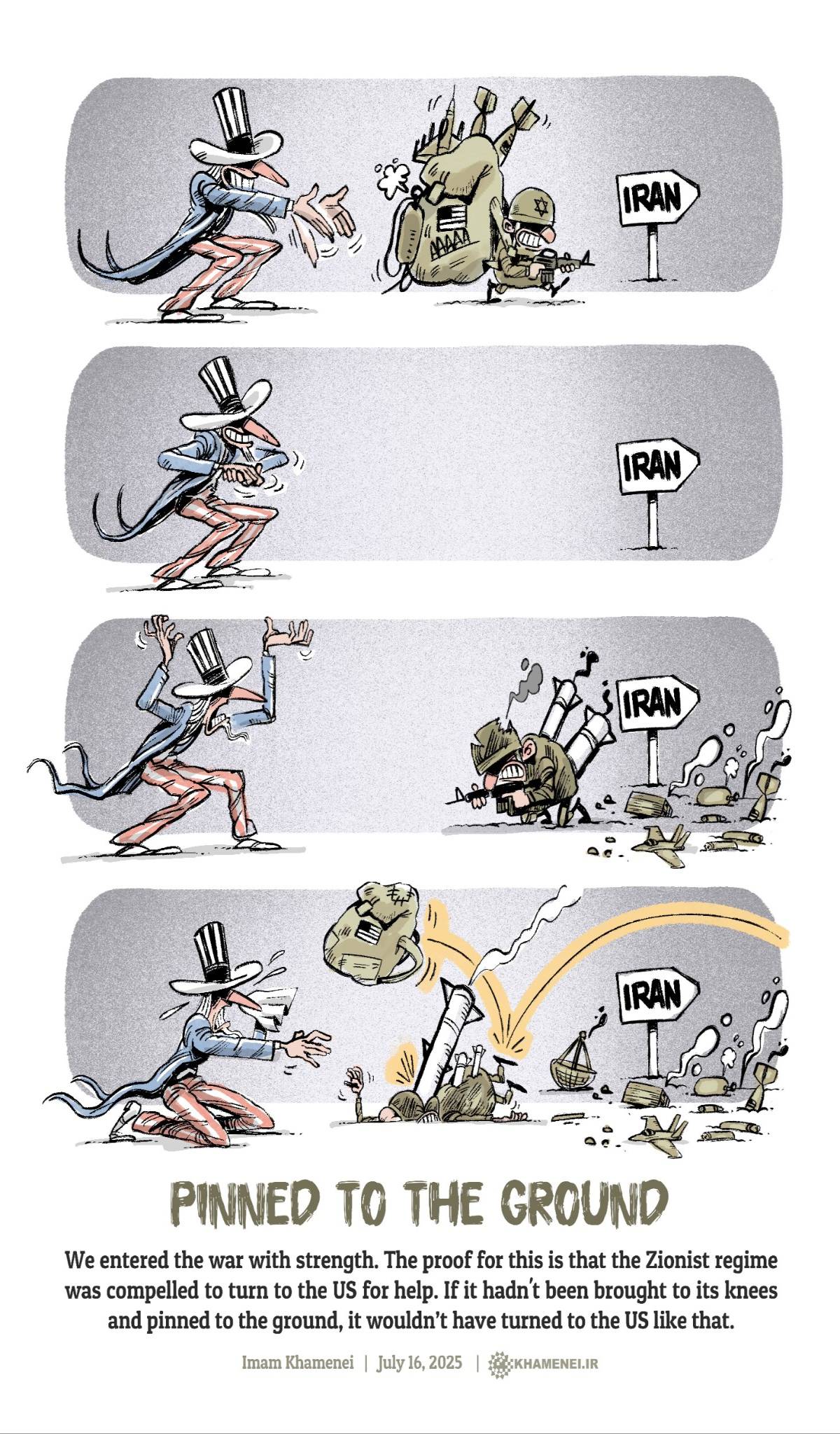 Pinned to the ground