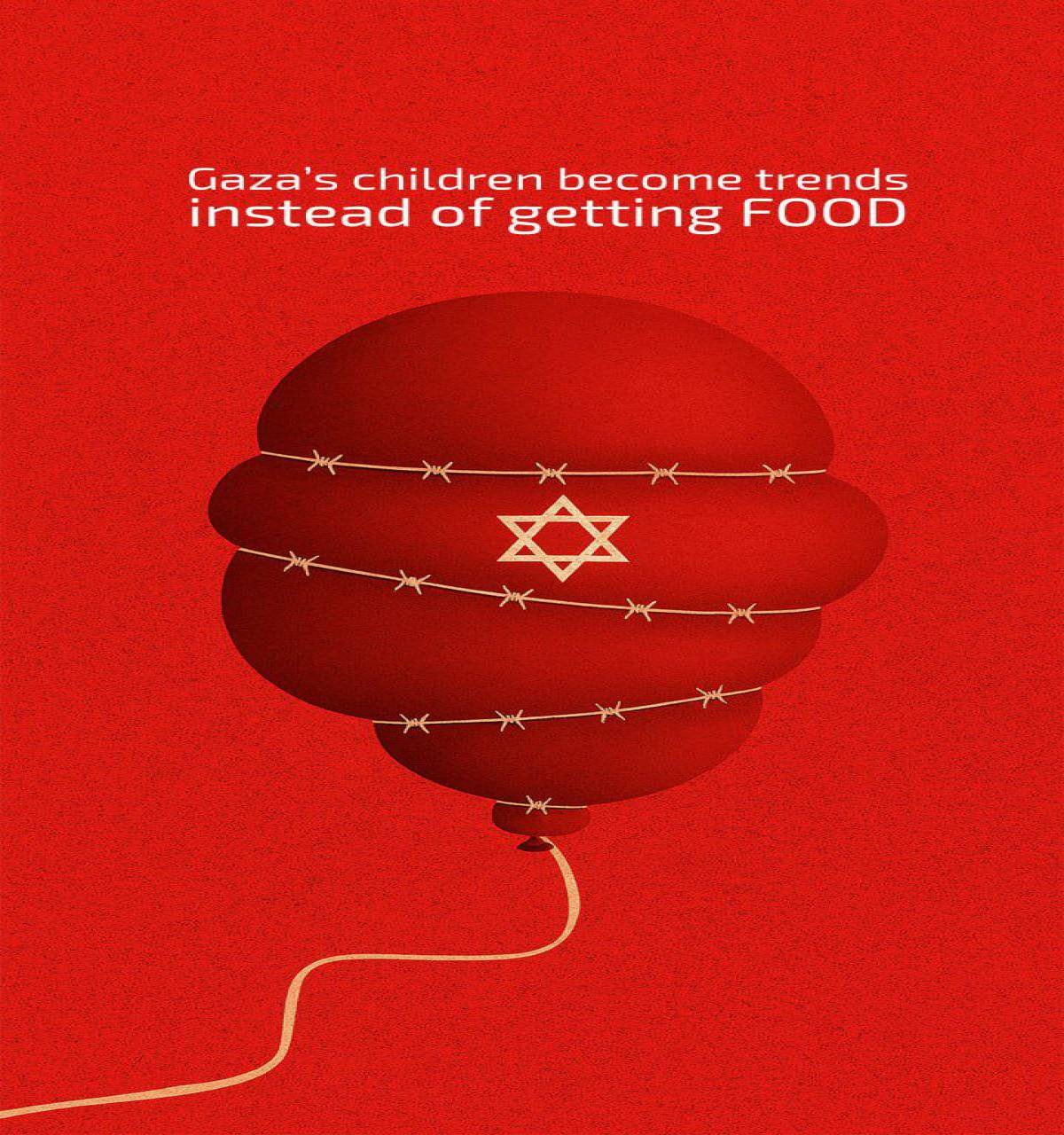 Gaza's children become trends instead of getting FOOD