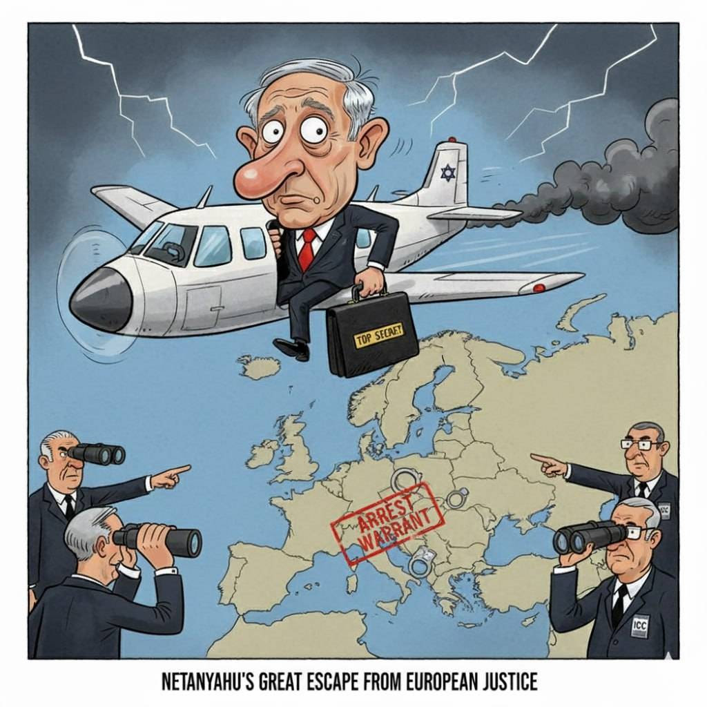 NETANYAHU'S GREAT ESCAPE FROM EUROPEAN JUSTICE
